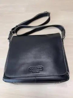 【美品】COACH コーチ ショルダーバッグ レザー ブラック 黒