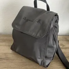 agnes b. グレー ナイロンリュック