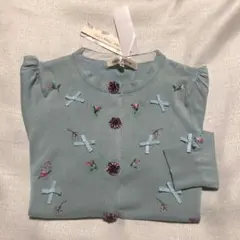 【新品 未使用】♡スーパービューティ♡リボン、ビジュー、カーディガン/40