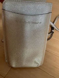 スマホショルダーバッグ ピンクゴールド　美品