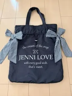 JENNI LOVE トートバッグ ギンガムチェックリボンのサムネイル