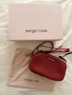 sergio rossi 赤 ショルダーバッグ