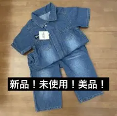 新品！キッズ　夏　120センチ　デニムつなぎ　サロペ　男の子オールインワン