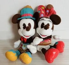美品◎ 東京ディズニーランド　2015ミッキーミニー バレンタイン　ぬいぐるみ