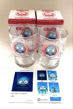 【サンリオ】ハンギョドン　当たりくじ グラス　2個＆証明写真　おまとめセット