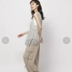 新品！ニコアンド 2WAYレースベスト ライトグレー