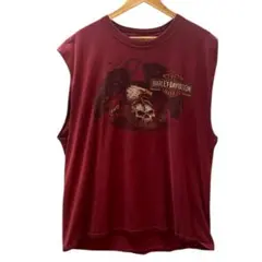 ハーレーダビッドソン　タンクトップ　鷹　イーグル　スカル　骸骨　y2k