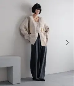 ローリーズファーム　シャギーZIPカーディガンロングスリーブ