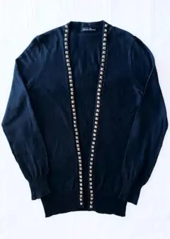 Hysteric ヒステリックグラマー 定番 スタッズ カーディガン 黒