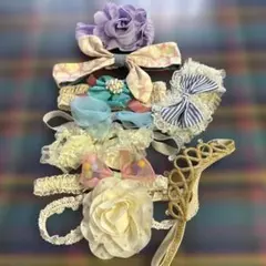 ベビー多色花リボンヘアアクセサリーセット