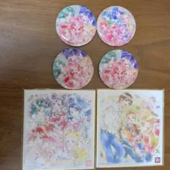 プリキュア 缶バッチ、色紙セット