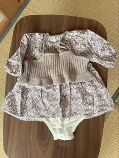 petit main 花柄ベビー服 ワンピース 70cm