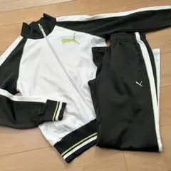 Puma ジャージセットアップ ホワイト/ブラック/グリーン