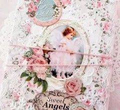 ✨Sweet Angels✨Xmas天使の紙素材ファイル✨ピンクse