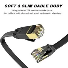 CAT6 LANケーブル2m 2本 有線 ランケーブル 1.5mm厚　新品未開封