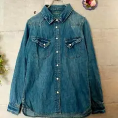 a0394【アズールバイマウジー】シャツ　デニム　ジーンズ　Sサイズ