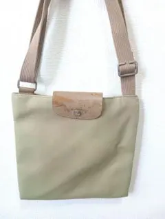 LONGCHAMP ショルダーバッグ ベージュ ナイロン レザーのサムネイル