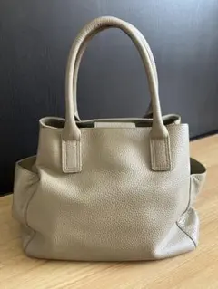 グレージュ レザートートバッグ