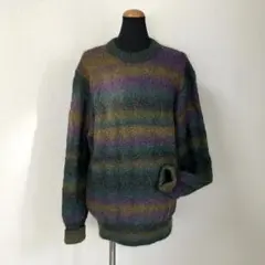 ストライプニットセーター