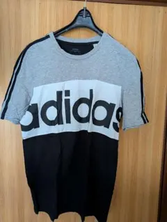 【古着】adidas アディダス 半袖Tシャツデカロゴ Mサイズ