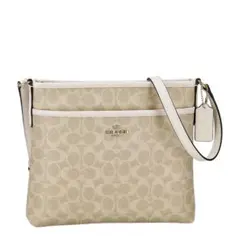 早い者勝ち Coach ショルダーバッグ ベージュ 中型
