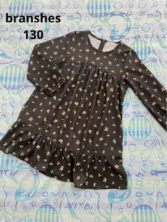 ブランシェス 130 branshes ワンピース 長袖 花柄
