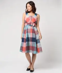 【REDYAZEL】カラフルチェックワンピース