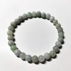 天然石 ビルマ産翡翠 ジェダイド ブレスレット 6mm 内径15.5cm