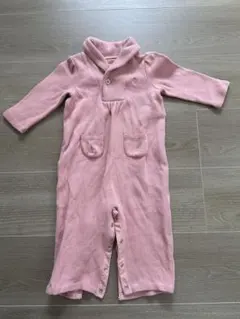 【美品】ラルフローレン長袖コットンカバーオールピンク75