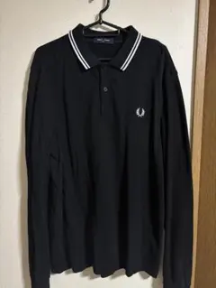 FRED PERRY ブラック長袖ポロシャツ