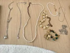 シルバー パール ネックレス ブレスレット セット アクセサリー