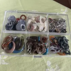 アクセサリーパーツ　材料　74点　透明ケース付き　NO.2