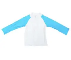 長袖ラッシュガード ホワイト/ブルー 110
