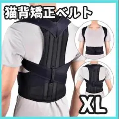 猫背矯正ベルト 姿勢サポーター 腰痛改善 姿勢矯正 美姿勢 肩こり 背筋 XL
