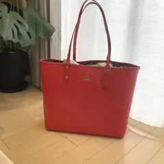 美品　コーチ　リバーシブルトートバッグ