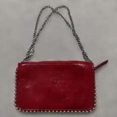 ZARA(ザラ) レッド(赤)ショルダーミニバッグ・スマホバッグ