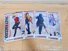 Crazy Raccoon 一番くじ クリアファイル＆ステッカーセット　4種