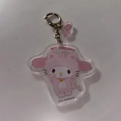 サンリオ マイメロディ アクリルキーホルダー ネコ