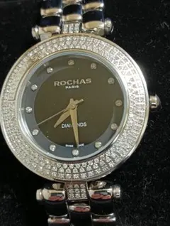 非常に美品。ROCHAS PARIS ダイヤモンドベゼル&インデックス 腕時計 非常に美品。ROCHAS PARIS ダイヤモンドベゼル&インデックス 腕時計