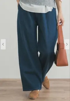 裏起毛 タック デニムパンツ URBAN RESEARCH DOORS