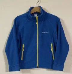 モンベル　フリース　ジップアップ　110サイズ 青　黄色