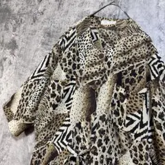 【インパクト アニマルミックス柄】レオパード×ゼブラ ウエスト紐ベルト 総柄