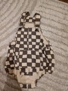 MY LITTLE WONDER チェック柄 サロペット ロンパース