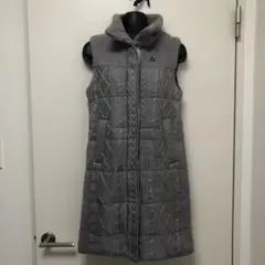 FISCHER フィッシャー　グレー ニットダウンベスト　ワンピース　M
