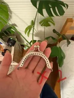 がま口金具 2個セット 約65mm