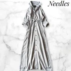 【Needles】ロングシャツワンピース グレー 長袖 サイズ1