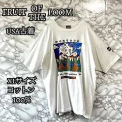 アメリカ古着 FRUIT OF THE LOOM Tシャツ ホワイト XLサイズ