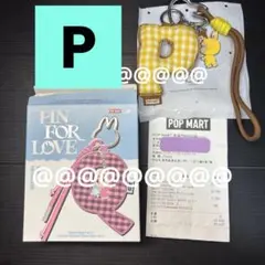 【P】POP MART PIN FOR LOVE イニシャル　LABUBU