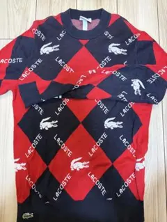 LACOSTE L!VE アーガイル柄 ニット セーター