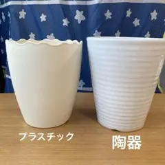 植木鉢 2点セット ホワイト 陶器製 - メルカリ